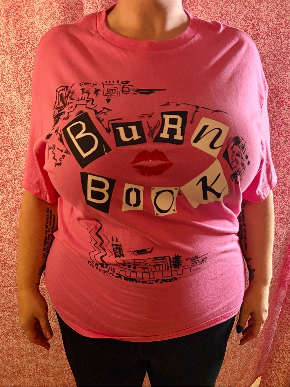 Burn Book Graphic Tee - Pink Women's Short Sleeve Shirt